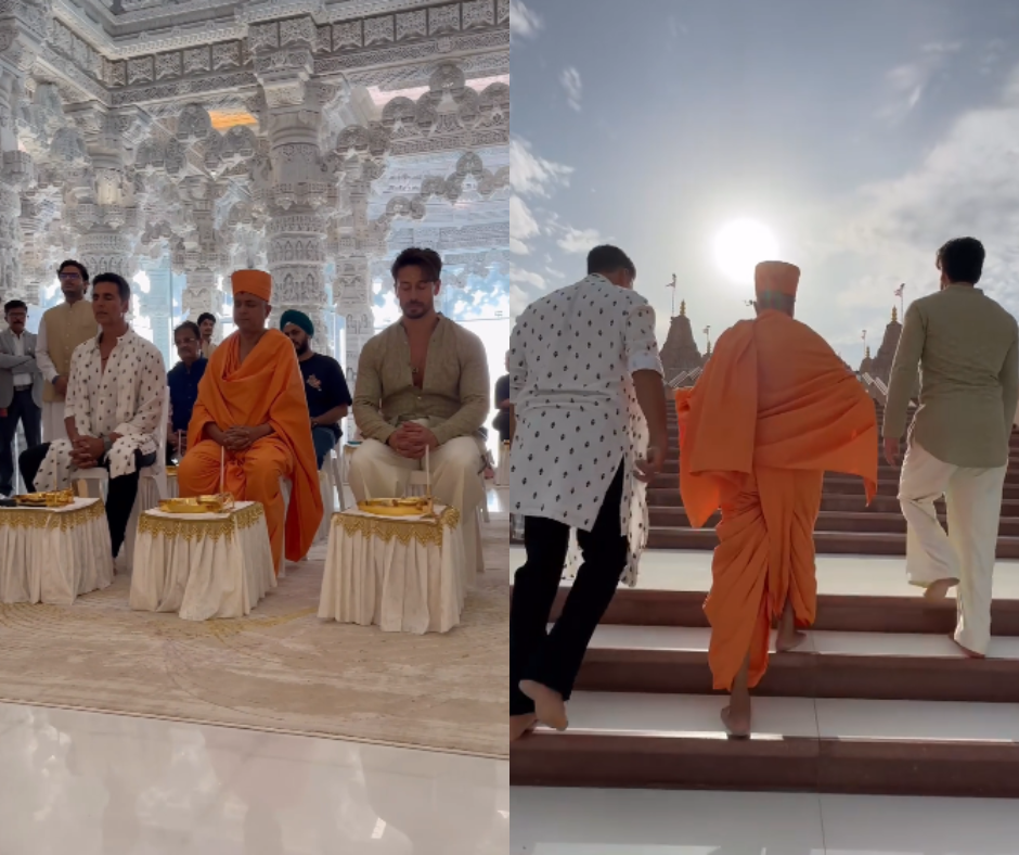 Akshay Kumar and Tiger Shroff Seek Blessings at BAPS Hindu Mandir in ...