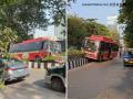 Mumbai: AC BEST Bus Climbs Road Divider in Lower Parel (Watch Video) - Hindi News | Mumbai: AC BEST Bus Climbs Road Divider in Lower Parel (Watch Video) | Latest mumbai News at Lokmattimes.com
