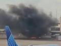 American Airlines Flight Catches Fire at Denver International Airport; All Passengers Evacuated Safely (Watch Video) - Hindi News | American Airlines Flight Catches Fire at Denver International Airport; All Passengers Evacuated Safely (Watch Video) | Latest international News at Lokmattimes.com