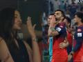 Anushka Sharma and Virat Kohli Share Sweet Flying Kiss After RCB’s Dominant Win Over LSG - Hindi News | Anushka Sharma and Virat Kohli Share Sweet Flying Kiss After RCB’s Dominant Win Over LSG | Latest cricket News at Lokmattimes.com