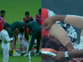 BAN vs PAK: Hasan Ali Suffers Head Injury on Day 1 of Bangladesh vs Pakistan 2nd Test in Sylhet, Taken Off the Field on Stretcher (VIDEO) - Hindi News | BAN vs PAK: Hasan Ali Suffers Head Injury on Day 1 of Bangladesh vs Pakistan 2nd Test in Sylhet, Taken Off the Field on Stretcher (VIDEO) | Latest cricket News at Lokmattimes.com