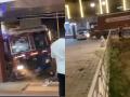 Pune: Drunk Truck Driver Rams Container Into Hotel After Being Denied Food in Indapur (Watch Video) - Hindi News | Pune: Drunk Truck Driver Rams Container Into Hotel After Being Denied Food in Indapur (Watch Video) | Latest pune News at Lokmattimes.com