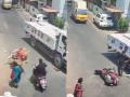 WATCH: Bull Attacks Motorcyclist in Bengaluru, Shocking Incident Caught on Camera - Hindi News | WATCH: Bull Attacks Motorcyclist in Bengaluru, Shocking Incident Caught on Camera | Latest social-viral News at Lokmattimes.com