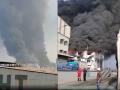 Bharuch Fire: Huge Blaze Erupts at Jal Aqua Company in Gujarat (Watch Video) - Hindi News | Bharuch Fire: Huge Blaze Erupts at Jal Aqua Company in Gujarat (Watch Video) | Latest national News at Lokmattimes.com