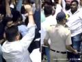 Mumbai: Clash Erupts Between Shiv Sena UBT and BJP Workers Outside St Regis Hotel in Worli - Hindi News | Mumbai: Clash Erupts Between Shiv Sena UBT and BJP Workers Outside St Regis Hotel in Worli | Latest mumbai News at Lokmattimes.com
