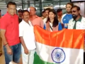 Boxer Nikhat Zareen Receives Warm Welcome at Hyderabad Airport After Paris Olympics 2024 Stint (Watch Video) - Hindi News | Boxer Nikhat Zareen Receives Warm Welcome at Hyderabad Airport After Paris Olympics 2024 Stint (Watch Video) | Latest other-sports News at Lokmattimes.com