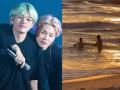 Watch: BTS Jimin Enjoys Beach Day with V After Missing from Movie Weeks Segment, Video Goes Viral - Hindi News | Watch: BTS Jimin Enjoys Beach Day with V After Missing from Movie Weeks Segment, Video Goes Viral | Latest entertainment News at Lokmattimes.com