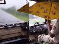 Watch: MSRTC bus driver holds umbrella while driving during rains, raises safety concerns - Hindi News | Watch: MSRTC bus driver holds umbrella while driving during rains, raises safety concerns | Latest maharashtra News at Lokmattimes.com