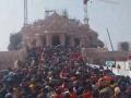UP: Massive Crowds Arrive in Ayodhya to Visit Ram Temple; Vehicles Halted 25 Km Away (Watch Video) - Hindi News | UP: Massive Crowds Arrive in Ayodhya to Visit Ram Temple; Vehicles Halted 25 Km Away (Watch Video) | Latest national News at Lokmattimes.com