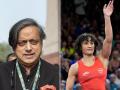 Vinesh Phogat Disqualified from Paris Olympics 2024; Shashi Tharoor Reacts In a Strong-Worded Statement (Watch Video) - Hindi News | Vinesh Phogat Disqualified from Paris Olympics 2024; Shashi Tharoor Reacts In a Strong-Worded Statement (Watch Video) | Latest other-sports News at Lokmattimes.com