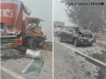 Eastern Peripheral Highway Accident: Several Injured After Dense Fog Triggers Multi-Vehicle Pile-Up in Greater Noida - Hindi News | Eastern Peripheral Highway Accident: Several Injured After Dense Fog Triggers Multi-Vehicle Pile-Up in Greater Noida | Latest national News at Lokmattimes.com