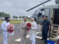 PM Modi arrives at Pune airport; received by CM Eknath Shinde and deputy ministers - Hindi News | PM Modi arrives at Pune airport; received by CM Eknath Shinde and deputy ministers | Latest maharashtra News at Lokmattimes.com