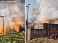 Uttar Pradesh Factory Fire: Massive Blaze Breaks Out in Wood Factory; One Injured (Watch Video) - Hindi News | Uttar Pradesh Factory Fire: Massive Blaze Breaks Out in Wood Factory; One Injured (Watch Video) | Latest national News at Lokmattimes.com