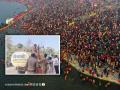 Mahakumbh 2025: 100 Tractors Carrying Gangajal Reaches Himachal's Hamirpur, Devotees Gather In Large Numbers (Watch Video) - Hindi News | Mahakumbh 2025: 100 Tractors Carrying Gangajal Reaches Himachal's Hamirpur, Devotees Gather In Large Numbers (Watch Video) | Latest national News at Lokmattimes.com