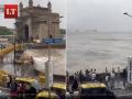 Mumbai Rains: High Tides Observe Near Gateway of India in Arabian Sea (Watch Video) - Hindi News | Mumbai Rains: High Tides Observe Near Gateway of India in Arabian Sea (Watch Video) | Latest mumbai News at Lokmattimes.com