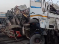 Gujarat Accident: Three Killed, 12 Injured in Bus-Tanker Collision in Banaskantha District (Watch Video) - Hindi News | Gujarat Accident: Three Killed, 12 Injured in Bus-Tanker Collision in Banaskantha District (Watch Video) | Latest national News at Lokmattimes.com