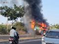 Gujarat: Bus Carrying Wedding Procession Catches Fire in Bhavnagar (Watch Video) - Hindi News | Gujarat: Bus Carrying Wedding Procession Catches Fire in Bhavnagar (Watch Video) | Latest national News at Lokmattimes.com