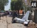 Gujarat: Pilot Killed After Private Training Aircraft Crashes in Shastri Nagar, Amreli - Hindi News | Gujarat: Pilot Killed After Private Training Aircraft Crashes in Shastri Nagar, Amreli | Latest national News at Lokmattimes.com