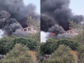Gurugram Factory Fire: Massive Blaze Erupts at Cloth Manufacturing Unit in Manesar (Watch Video) - Hindi News | Gurugram Factory Fire: Massive Blaze Erupts at Cloth Manufacturing Unit in Manesar (Watch Video) | Latest national News at Lokmattimes.com