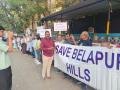 Navi Mumbai: Human Chain Protest Against Illegal Encroachments on Belapur Hill - Hindi News | Navi Mumbai: Human Chain Protest Against Illegal Encroachments on Belapur Hill | Latest navi-mumbai News at Lokmattimes.com