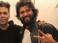 Vijay Deverakonda gifts his Liger producer Karan Johar a stylish denim jacket - Hindi News | Vijay Deverakonda gifts his Liger producer Karan Johar a stylish denim jacket | Latest entertainment News at Lokmattimes.com