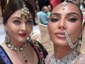 Kim Kardashian Shares Selfie With Aishwarya Rai Bachchan As Kardashian Sisters Leave for US After Attending Anant Ambani-Radhika Merchant Wedding (See Post) - Hindi News | Kim Kardashian Shares Selfie With Aishwarya Rai Bachchan As Kardashian Sisters Leave for US After Attending Anant Ambani-Radhika Merchant Wedding (See Post) | Latest entertainment News at Lokmattimes.com
