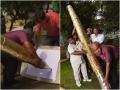 Man makes largest ball point pen weighing 37.23 kg enters Guinness World Record - Hindi News | Man makes largest ball point pen weighing 37.23 kg enters Guinness World Record | Latest social-viral News at Lokmattimes.com