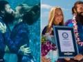 Watch: Couple sets Guinness World Record for longest underwater kiss - Hindi News | Watch: Couple sets Guinness World Record for longest underwater kiss | Latest social-viral News at Lokmattimes.com