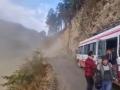 Mandi Landslide Video: Bus With 30 Passengers Narrowly Escapes as Boulders and Debris Crashes Onto Road in Himachal - Hindi News | Mandi Landslide Video: Bus With 30 Passengers Narrowly Escapes as Boulders and Debris Crashes Onto Road in Himachal | Latest national News at Lokmattimes.com