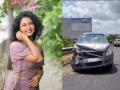 Marathi actress Meera Joshi involved in car accident at Mumbai Pune expressway - Hindi News | Marathi actress Meera Joshi involved in car accident at Mumbai Pune expressway | Latest entertainment News at Lokmattimes.com