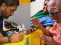 MS Dhoni Gifts Signed Jersey to 103-Year-Old CSK Fan (Watch Video) - Hindi News | MS Dhoni Gifts Signed Jersey to 103-Year-Old CSK Fan (Watch Video) | Latest cricket News at Lokmattimes.com