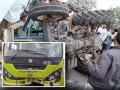Nalgonda Accident: Driver Killed After TGSRTC Bus Collides With Tractor on National Highway in Telangana (Watch Video) - Hindi News | Nalgonda Accident: Driver Killed After TGSRTC Bus Collides With Tractor on National Highway in Telangana (Watch Video) | Latest national News at Lokmattimes.com