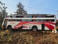 Nashik Road Accident: 1 Dead, 23 Injured as Bus Carrying Devotees From Madhya Pradesh Overturns on Torangan-Kharpadi Ghat - Hindi News | Nashik Road Accident: 1 Dead, 23 Injured as Bus Carrying Devotees From Madhya Pradesh Overturns on Torangan-Kharpadi Ghat | Latest nashik News at Lokmattimes.com