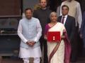 Budget 2024: Nirmala Sitharaman Chooses Off White Colour Saree With Magenta Border As She Reaches Finance Ministry Ahead of Union Budget Presentation - Hindi News | Budget 2024: Nirmala Sitharaman Chooses Off White Colour Saree With Magenta Border As She Reaches Finance Ministry Ahead of Union Budget Presentation | Latest national News at Lokmattimes.com