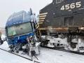 North Carolina: Train Hits Truck in Gaston County After It Gets Stuck on Tracks in Snow (Watch Video) - Hindi News | North Carolina: Train Hits Truck in Gaston County After It Gets Stuck on Tracks in Snow (Watch Video) | Latest international News at Lokmattimes.com