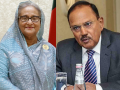 NSA Ajit Doval, Military Officials Meet Sheikh Hasina at Hindon Airbase - Hindi News | NSA Ajit Doval, Military Officials Meet Sheikh Hasina at Hindon Airbase | Latest national News at Lokmattimes.com