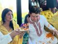 Priyanka Chopra-Nick Jonas perform Diwali puja at their Los Angeles home - Hindi News | Priyanka Chopra-Nick Jonas perform Diwali puja at their Los Angeles home | Latest entertainment News at Lokmattimes.com