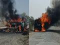 Parbhani Tragedy: Car Catches Fire After Explosion in Sonpeth, Driver Escapes Unhurt - Hindi News | Parbhani Tragedy: Car Catches Fire After Explosion in Sonpeth, Driver Escapes Unhurt | Latest maharashtra News at Lokmattimes.com