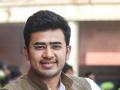 Tejasvi Surya ‘accidentally’ opens emergency exit of IndiGo plane - Hindi News | Tejasvi Surya ‘accidentally’ opens emergency exit of IndiGo plane | Latest national News at Lokmattimes.com