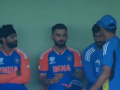 Rahul Dravid Consoles Dejected Virat Kohli After Another Low Score in IND vs ENG T20 World Cup 2024 Semifinal - Hindi News | Rahul Dravid Consoles Dejected Virat Kohli After Another Low Score in IND vs ENG T20 World Cup 2024 Semifinal | Latest cricket News at Lokmattimes.com