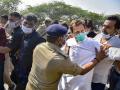 Rahul Gandhi detained by police during protest against Centre on price rise & unemployment - Hindi News | Rahul Gandhi detained by police during protest against Centre on price rise & unemployment | Latest national News at Lokmattimes.com