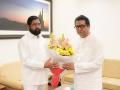MNS Chief Raj Thackeray Meets Maharashtra CM Eknath Shinde at Varsha Bungalow in Mumbai - Hindi News | MNS Chief Raj Thackeray Meets Maharashtra CM Eknath Shinde at Varsha Bungalow in Mumbai | Latest maharashtra News at Lokmattimes.com