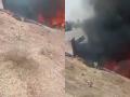 Bhilwara Tragedy: Van Catches Fire After Collision on NH-27, Driver Dies on Spot (Watch Video) - Hindi News | Bhilwara Tragedy: Van Catches Fire After Collision on NH-27, Driver Dies on Spot (Watch Video) | Latest national News at Lokmattimes.com
