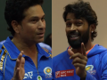 Hardik Pandya and Sachin Tendulkar Boost Mumbai Indians' Morale After Second IPL 2024 Defeat (Watch Video) - Hindi News | Hardik Pandya and Sachin Tendulkar Boost Mumbai Indians' Morale After Second IPL 2024 Defeat (Watch Video) | Latest cricket News at Lokmattimes.com