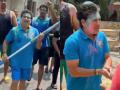 Sachin Tendulkar Celebrates Holi with International Masters League Teammates (Watch Video) - Hindi News | Sachin Tendulkar Celebrates Holi with International Masters League Teammates (Watch Video) | Latest cricket News at Lokmattimes.com
