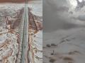Saudi Arabia: Al-Jawf Region Records Its First-Ever Snowfall, Internet Stunned by Desert Transformation (Watch Video) - Hindi News | Saudi Arabia: Al-Jawf Region Records Its First-Ever Snowfall, Internet Stunned by Desert Transformation (Watch Video) | Latest international News at Lokmattimes.com