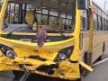 Pune School Bus Accident: 15 Students Injured After Four-Wheeler Collides With Car (Watch Video) - Hindi News | Pune School Bus Accident: 15 Students Injured After Four-Wheeler Collides With Car (Watch Video) | Latest pune News at Lokmattimes.com