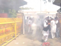 Watch: Karnataka election celebrations turn dangerous as firecracker explodes near Congress leader - Hindi News | Watch: Karnataka election celebrations turn dangerous as firecracker explodes near Congress leader | Latest national News at Lokmattimes.com