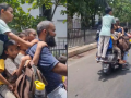 Watch: Man arrested for riding motorcycle with seven children, charged with attempted culpable homicide - Hindi News | Watch: Man arrested for riding motorcycle with seven children, charged with attempted culpable homicide | Latest maharashtra News at Lokmattimes.com