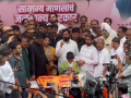 Watch: CM Eknath Shinde celebrates first Anniversary at Anand Ashram in Thane - Hindi News | Watch: CM Eknath Shinde celebrates first Anniversary at Anand Ashram in Thane | Latest maharashtra News at Lokmattimes.com